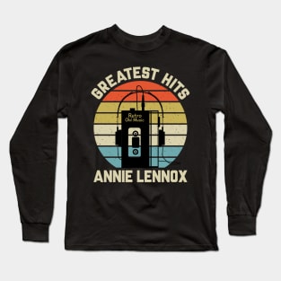 Greatest Hits Annie Retro Walkman Lennox Vintage Art Long Sleeve T-Shirt